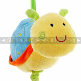 LinzyTOY 9" Cute Snail Baby Pull String Lullaby Musical Plush Toy (Yellow BLUE ) NEW