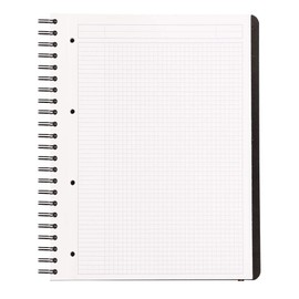 RHODIA 119930C - Spiral Notebook (Full Bound) Probook Black A4+|Small Squares|160 Detachable Perf. 4 Holes|Clairefontaine Paper 90g - Polypro Cover (Plastic) Rhodiactive