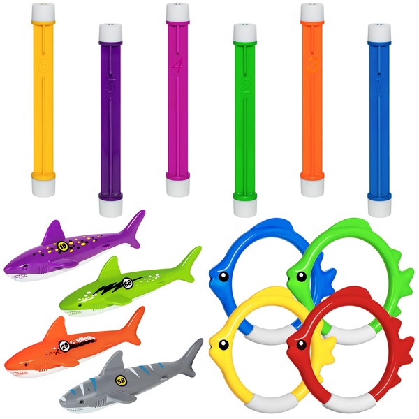 Korlon Tec 14 Pcs Pool Toys for Kids Ages 4-8,