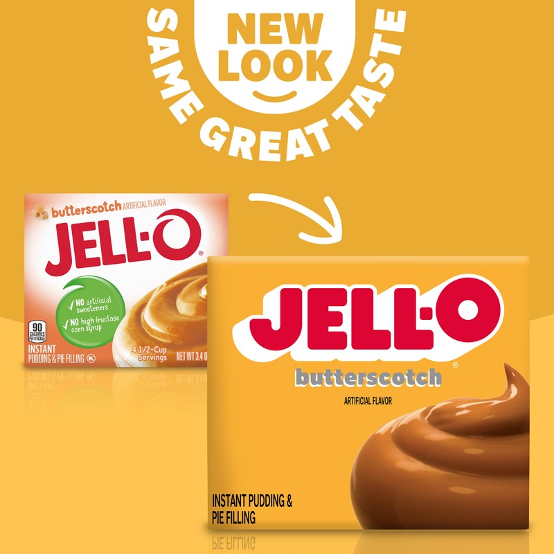 Jell-O Instant Butterscotch Pudding & Pie Filling (3.4 oz Boxes,