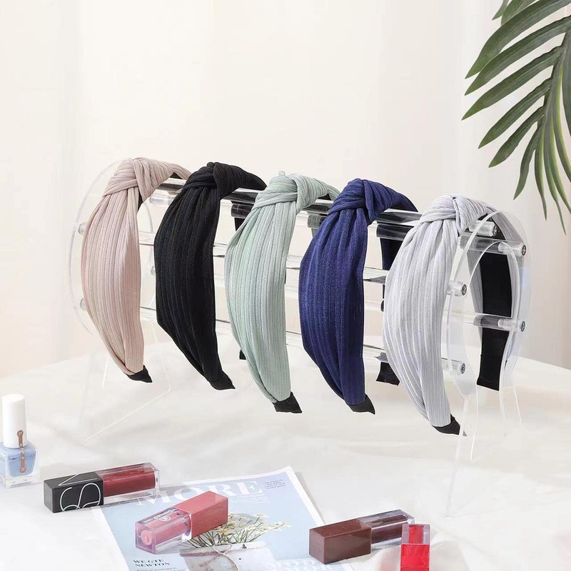 LOVNFC - 5 diademas anudadas antideslizantes para mujeres y niñas