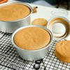 Flunyina 8 Packs 4" Aluminium Round Cake Pan Chiffon Cake