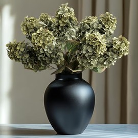 Ttranewsoo - Ramo de hortensias de imitación con flores artificiales de hortensia, flores sintéticas, centro de mesa para el hogar, boda, ramo de novia, oficina, fiesta, decoración floral
