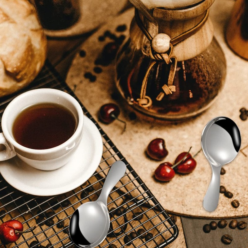 3 Pcs Stainless Steel Short Handle Spoons Mini Short Handle