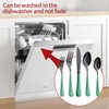Onlycooker 20-Piece Green Silverware Set - 18/0 Stainless Steel, Black