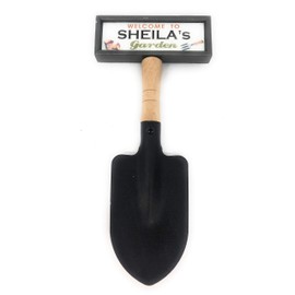 Shovel Welcome to Sheila's garden hanging sign