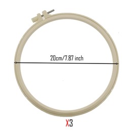 Allazone Punch Needle Embroidery Starter Kit, 3 Pieces Punch Needle Embroidery Starter Kit with Flower Pattern, DIY Punch Needle Kit with Embroidery Hoop for Crafts, Home Decoration