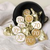 White and Gold 70th Birthday Party Favor Stickers - 180