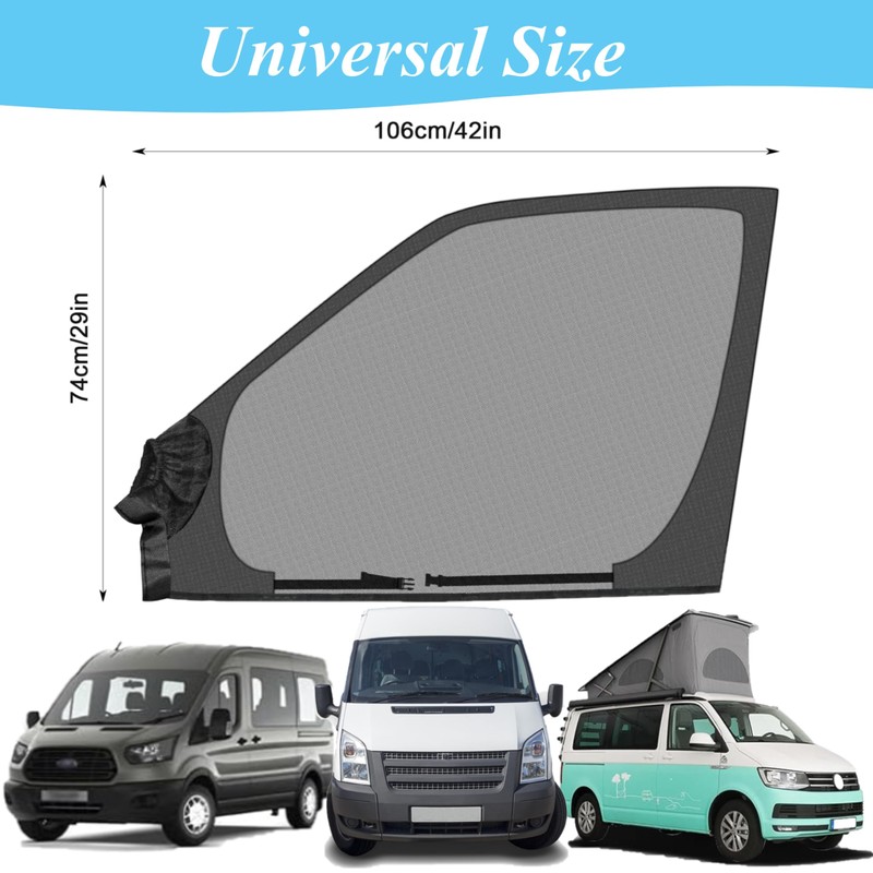 Eysbiy Universal Car Window Screens, Pair Magnetic Bug Screen for