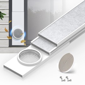 GCGOODS Portable Air Conditioner Window Seal Kit with Insulated Foam Panels, Adjustable AC Window Ven Kit with Plastic Guard Fit for 5" Diameter Exhaust Hose, Seal Plates Kit for Heat Insulation