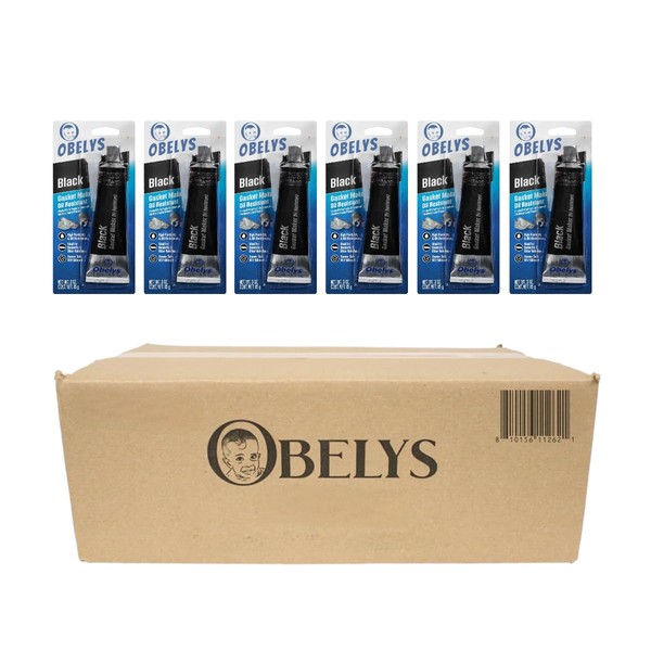 Obelys Black Oil Resistant Gasket Maker RTV Silicone - 6-Pack