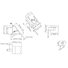 14pcs 1.5mm Clips de Estante del Congelador Hebilla de Estante de Congelador Engrosada Hebilla de Estante de Refrigerador Gancho de Soporte de Estante Hebilla de Soporte de