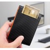 akddivve Men's RFID Blocking Wallet Short Tri-Fold Design Anti-Theft Card