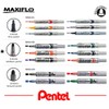 Pentel Maxiflo Pack of 4 Whiteboard Bullet Marker Broad Tip-Black,
