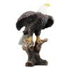 Large 21"H American Pride Bald Eagle Perching On Tree Stump
