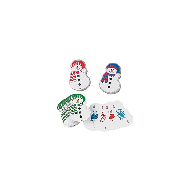 Fun Express Snowman Shaped Playing Cards - 12 Decks per
