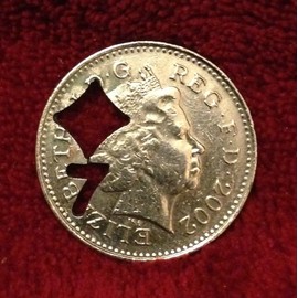 NEW CUT OUT 10p COIN MAGIC TRICK/MENTAL MAGIC - CLOSE UP MAGIC