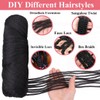 COOKOO 4 Roll Natural Black Brazilian Wool Hair Acrylic Yarn