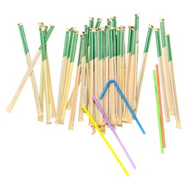 HOT BARGAINS 5000 x Multicolor Paper Flexible Drinking Straws Individually Wrapped 21 cm Long, 6mm Dia U Shaped Straws Food Grade Disposable Paper Straws (5000)