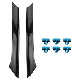 AUTOKAY A-Pillar Front Molding Windshield Outer Trim with Side Tape Replacement for Ford Flex 2009-2019 Pair Side Front Windshield Outer Pillar Trim Molding Left+Right