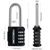 Combination Lock, FOBOZONE 4 Digit Outdoor Waterproof Resettable Code Padlock,for