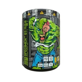 Specimen No. 01 Pre-Entreno | Suplemento Alimenticio en Polvo con Cafeína, Creatina y Extractos Naturales | Aporte Energético para Entrenamiento | Sabor Mango Explosivo y Mora Azul| 500 g | 50 Porciones (Fruit punch)