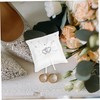 CAXUSD Ring Bearer Basket Embroidery Accessories Engagement Ring Pillow Pearl