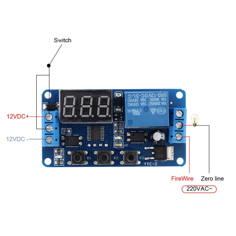 12V LED Automation Delay Timer Control Switch Relay Module with