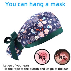 FADACHY Gorra de trabajo con botón de pelo largo, sombrero de trabajo ajustable, soporte para coleta de caballo para mujer, 3 piezas-C, Talla única