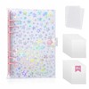 zenoco Sealing Book, Transparent Binder for Girls, A6, 6 Holes,