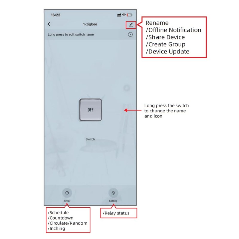 Zigbee1 Channel USB 5V Or AC 85-250V Smart Switch,Adjustable Selflock