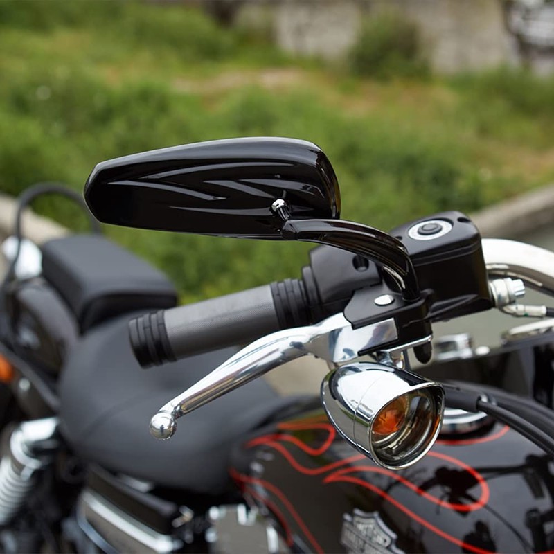DREAMIZER Motorcycle Rear View Mirrors Handlebar Side Mirrors for Street