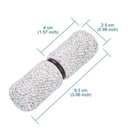 Blueshyhall Retractable Brush Powder, Bling Make Up Brush Glitter with Rhinestones, Face Brush Make-Up Brush, Cosmetic Foundation Small, Blush Brush Travel, Brush Powder Face (White)