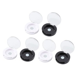 minkissy 6pcs Eye Shadow Box Makeup Palettes Eyeshadow Pan Case Empty Round Makeup Accessories Makeup Eyeshadow Trash Can Magnets Eyeshadow Magnetic Pan Sample Plastic Mini Travel
