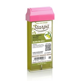 STARPIL Cera Depilatoria Oliva Roll-on para Pieles Sensibles | Alta Temperatura | Sin Sensación de Calor | Higiénica y Efectiva | Ideal para Áreas Grandes | Respetuosa con la Piel | Fusión Rápida