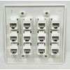 RiteAV 12 Port Flat Dual 2 Gang Ethernet Cat6 RJ45