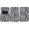 Luxury Driver 44068 Fashion Zebra Black/White Carpet Floor Mat Set