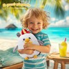FunBase Cute Pizza Seagull Plush Toy, White Seagull Stuffed Animal