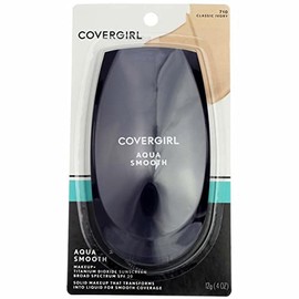 Base compacta CoverGirl Aquasmooth SPF 20, 710 Classic Ivory, 0.4 onzas