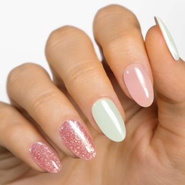 MOYOU LONDON Semi Cured Gel Nail Strips - 20 Pcs. Nail Wraps for Salon-Quality Manicure - Works with Any UV Lamp - Easy to Apply, Trim, & Remove Gel Stickers