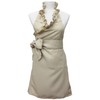 TO188 Cute Fashionable Women's Frill Apron, Beige