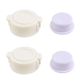 EMSea 2 Sets Pool Valve Caps and Plugs, Pool Drain Screw for Screw-on, Pool Drain Cap, Replacement Part for Above Ground Pools, Compatible with Intex 10043 10044