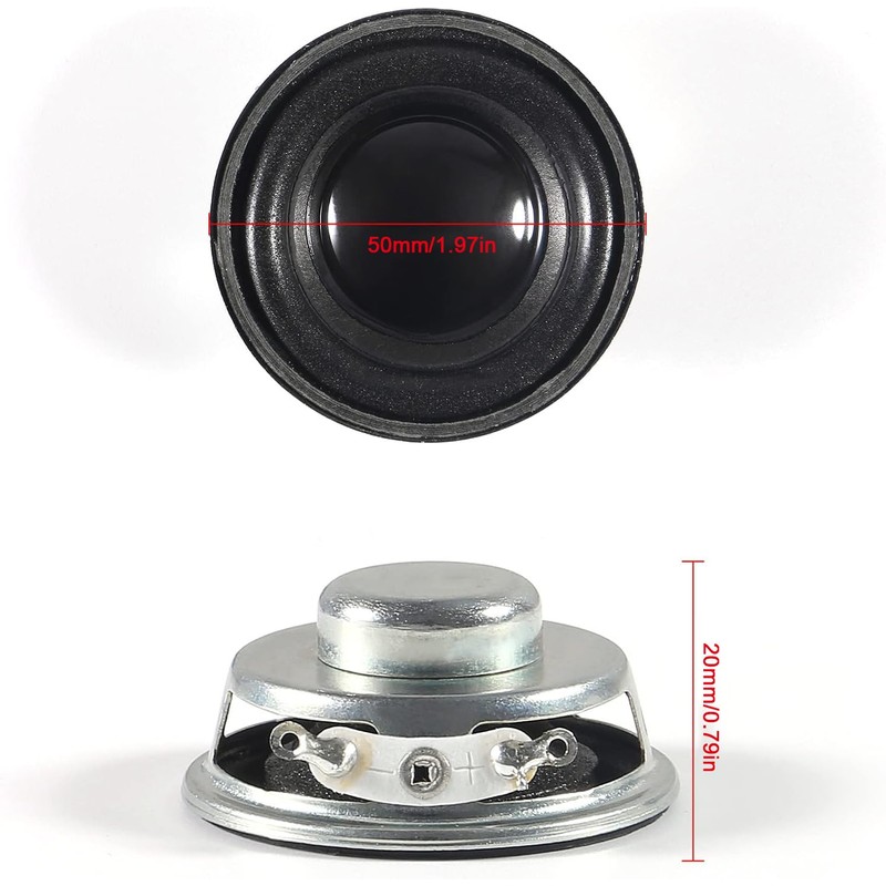 ALMOCN 2PCS 4Ohm 5W DIY Small Full Range Audio Speaker