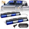 Emergency Dash Strobe Lights 48W 48-LED Blue/White Hazard Warning Light