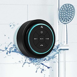 XLEADER XLeader, Upgraded, Shower Speaker, Certified IPX7 Waterproof Bluetooth Wireless Speaker, Electronics Gifts for Girls Boys Men Women Kids, 5W Mini Portable Speaker with Suction Cup and Mic for Bathroom