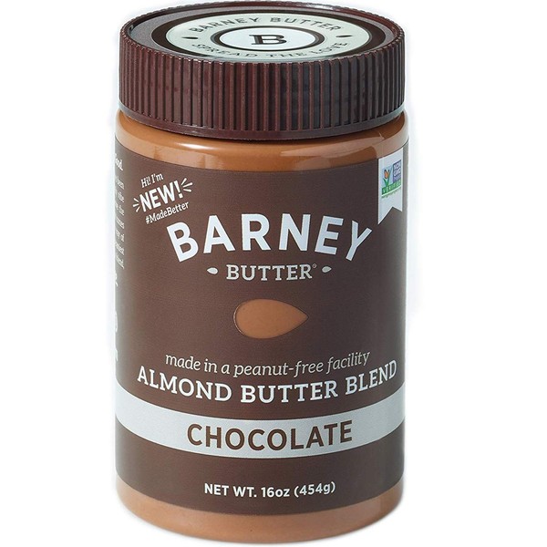 BARNEY Almond Butter, Chocolate, Paleo Friendly, KETO, Non-GMO, Skin-Free, 16 Ounce