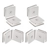 HARFINGTON Stainless Steel 90 Degree Glass Clamp, 4pcs for 8-12mm
