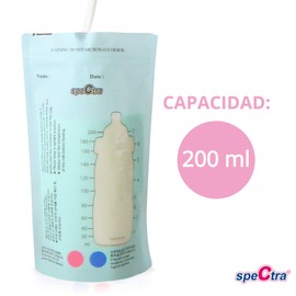 Spectra | Bolsas de Almacenamiento de Leche Materna Preesterilizadas, con Sensor de Temperatura. Capacidad 200ml (30 piezas) | Accesorio Original, Bolsas para Leche Materna, Breast Milk Storage