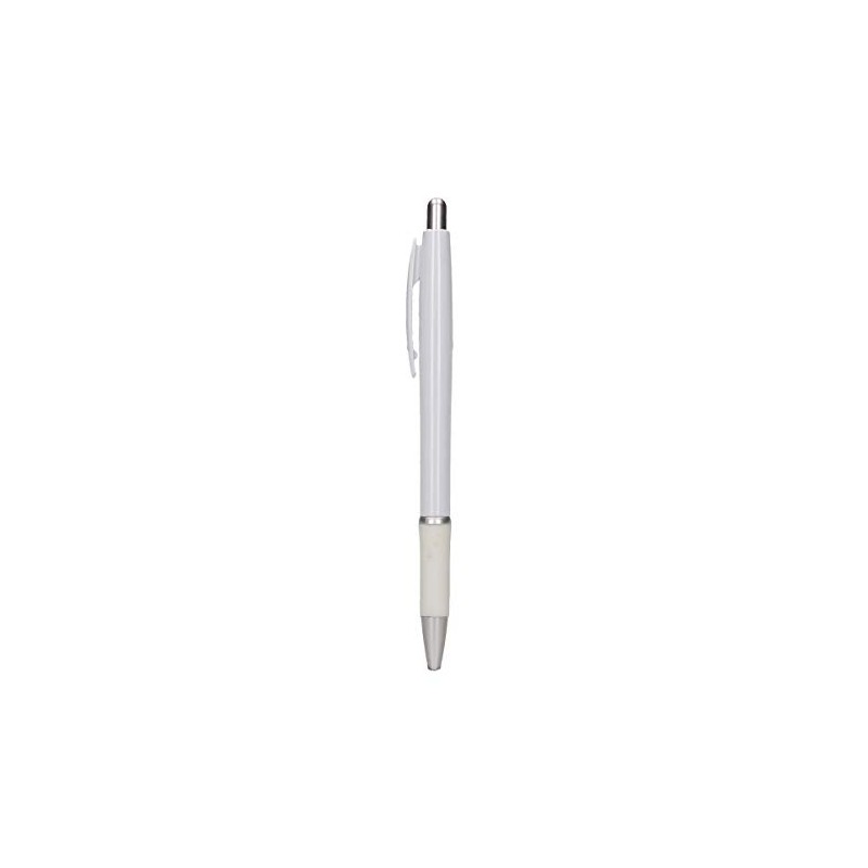 PM "Cross" Retractable Ballpoint Pen, 0.7 mm, White