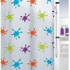 Spirella Splash Multicolor Shower Curtain, Multicolour, 180 cm x 200